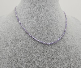 Бусы из Цирконa сиреневого 40см 2*2мм
