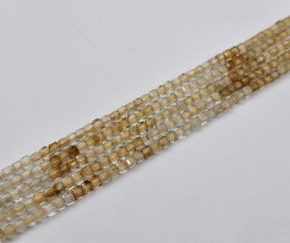 Бусины из Цитрина квадрат 38см 3*3мм