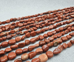 Бусины  голтовка Яшма красная 38см 5*6мм